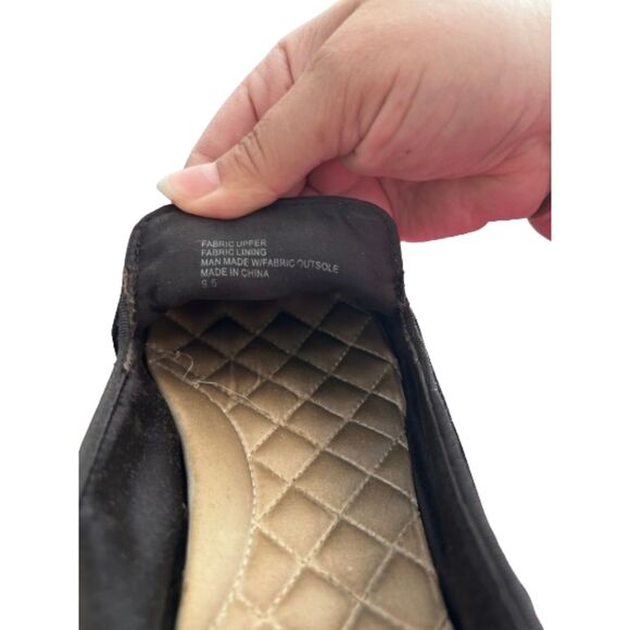 Birdies The Starling Black Velvet Flats 9.5 - Picture 4 of 4